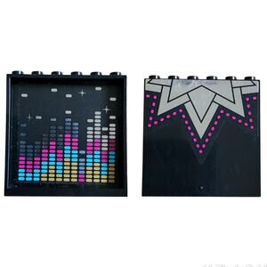 LEGO Music Graph Black Brick 1x6x5‎ 59349pb103 41117 Pop Star TV Studio Parts